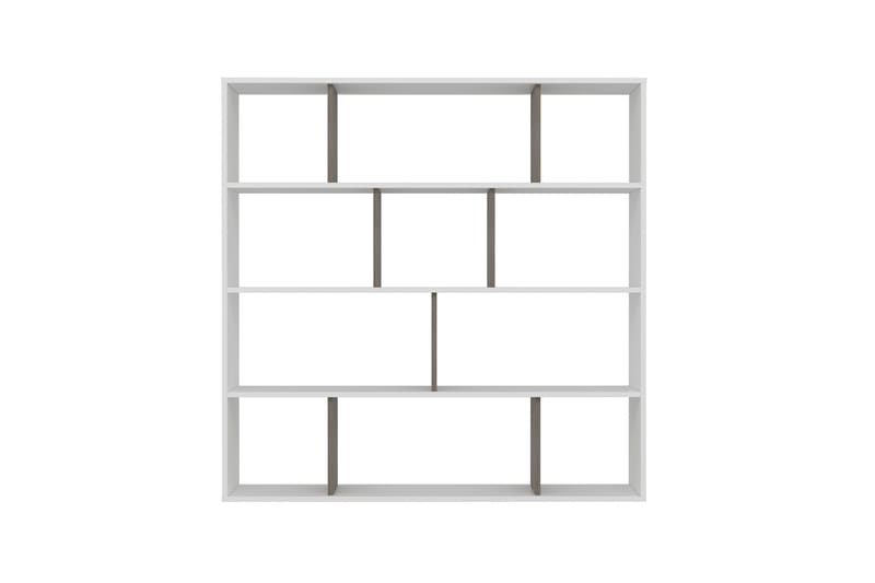 POTOCI Bokhylla 145x25 cm Vit/Mörkbrun - Förvaring - Hyllor - Bokhylla