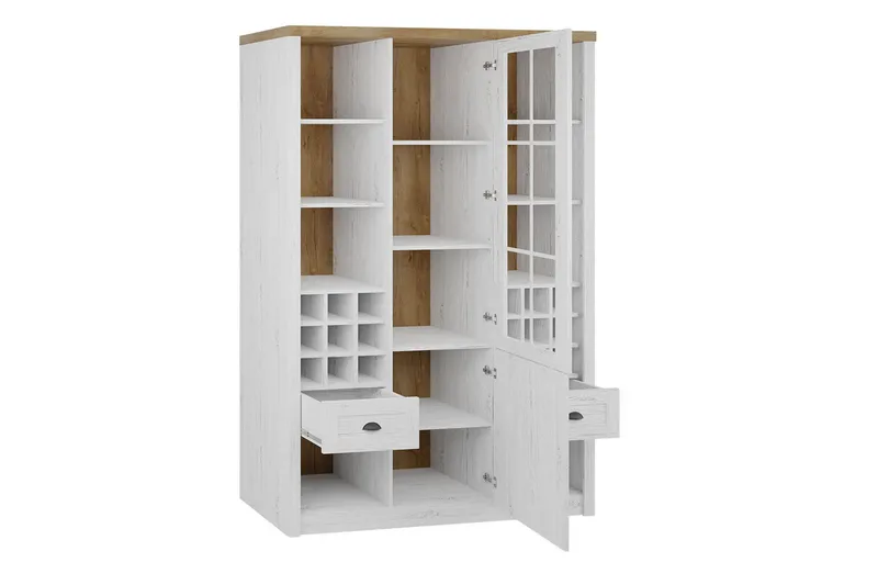 Prowansja Bokhylla 140 cm - Vit/Trä - Förvaring - Hyllor - Bokhylla