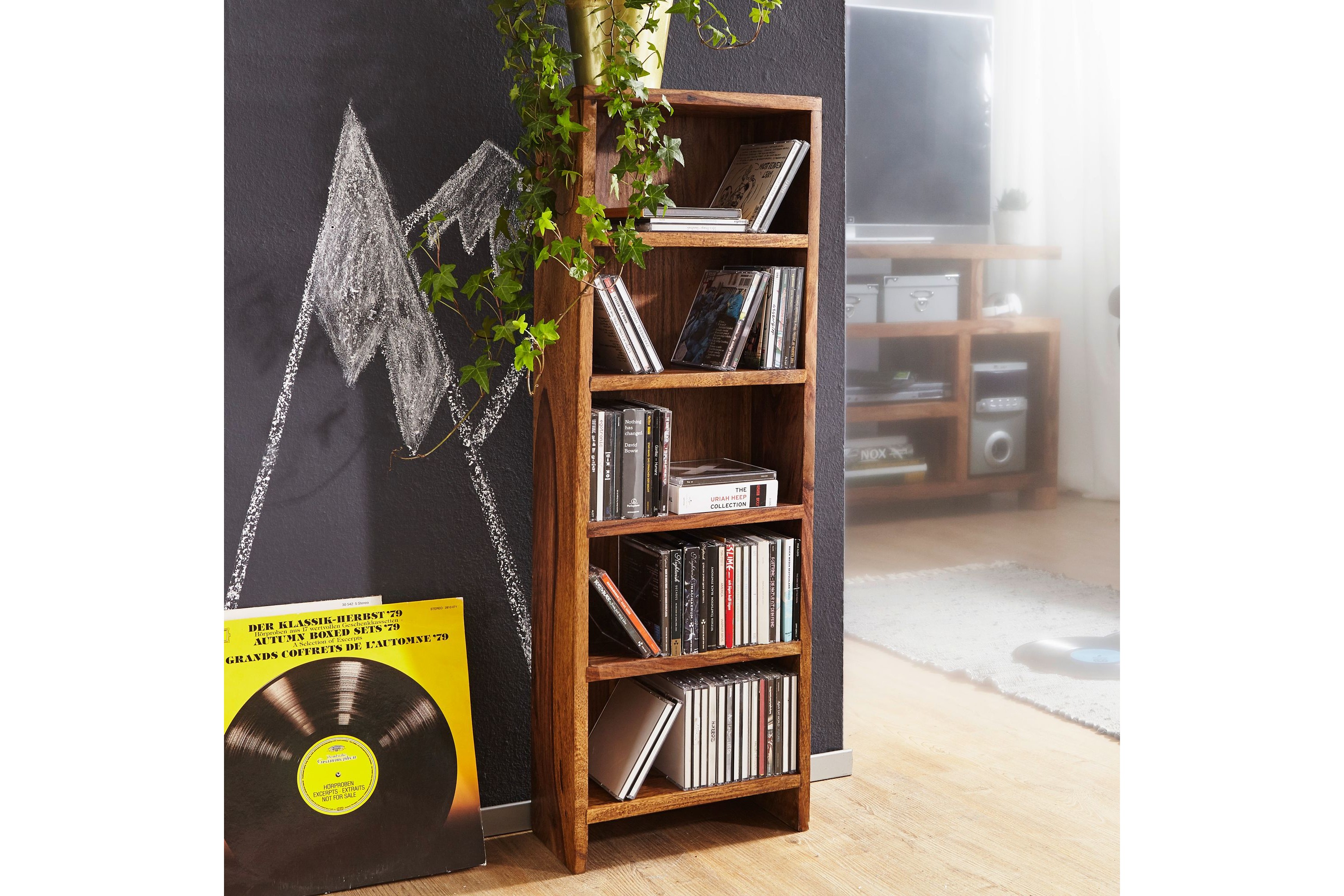 puita bokhylla brun -