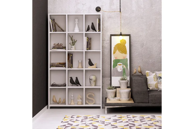 Puntoz Bokhylla Hög - Vit - Förvaring - Hyllor - Bokhylla
