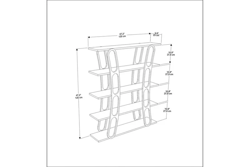 Bokhylla Quenla Vit / Rany - Vit / Rany - Förvaring - Hyllor - Bokhylla