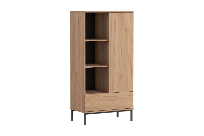 Querty Bokhylla 70x140x41 cm - Natur/Svart - Förvaring - Hyllor - Bokhylla