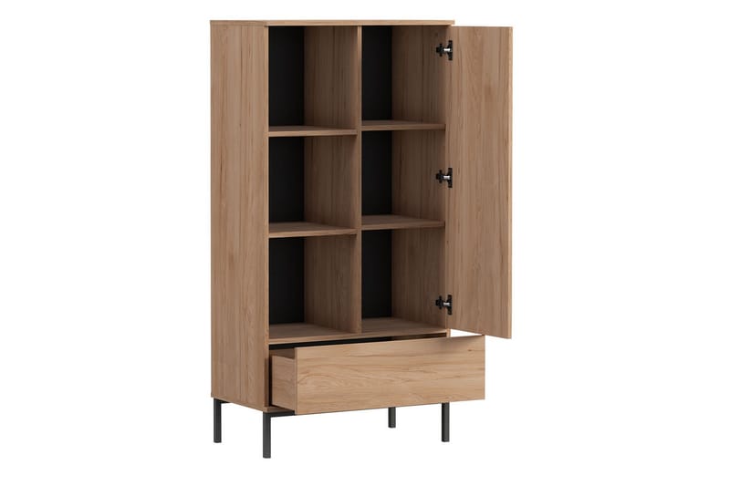 QUSAR Bokhylla 70x140x41  cm Natur/Svart - Förvaring - Hyllor - Bokhylla