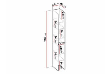 Rathmore Bokhylla 27 cm i Ljust Trä - Betonggrå - Förvaring - Hyllor - Bokhylla