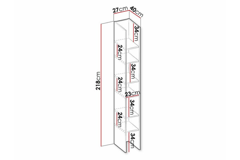 Rathmore Bokhylla 27x40 cm NO_BRAND Light wood - Förvaring - Hyllor - Bokhylla