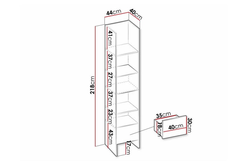 Rathmore Bokhylla 44x40 cm NO_BRAND Light wood - Förvaring - Hyllor - Bokhylla