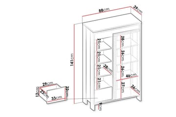 Rathmore Bokhylla 87 cm i Ek - Antracit - Förvaring - Hyllor - Bokhylla