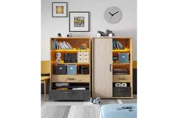 Rathmore Bokhylla 90 cm i Ek - Svart - Förvaring - Hyllor - Bokhylla