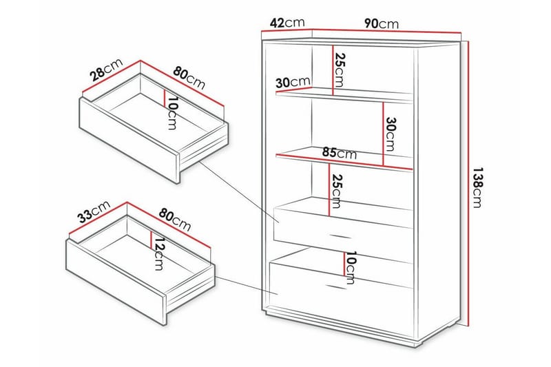 Rathmore Bokhylla 90x42 cm Black - Förvaring - Hyllor - Bokhylla