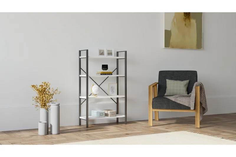 Rinorea Bokhylla 60x100 cm - Vit - Förvaring - Hyllor - Bokhylla