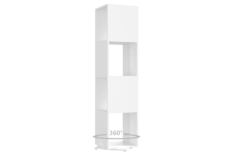 Roterande hylla vit 34,5x34,5x147,5 cm spånskiva - Vit - Förvaring - Hyllor - Bokhylla
