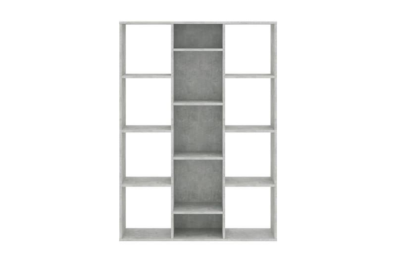 Rumsavdelare/bokhylla betonggrå 100x24x140 cm spånskiva - Grå - Förvaring - Hyllor - Bokhylla