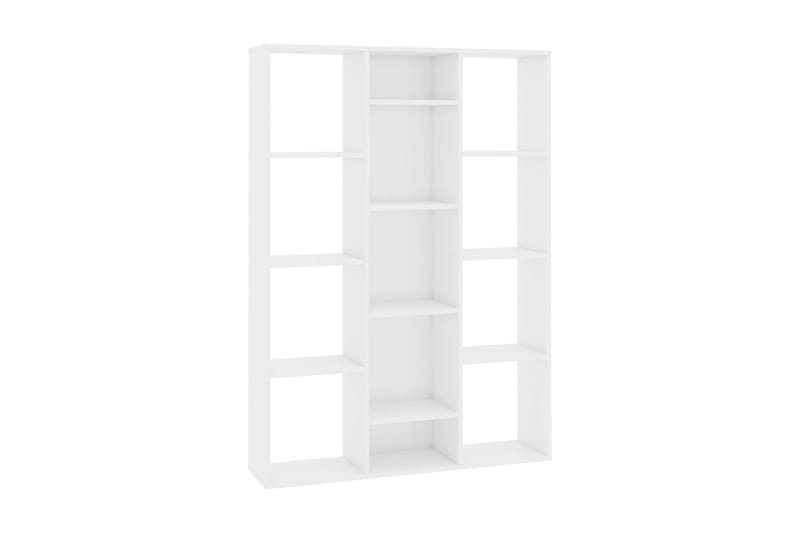 Rumsavdelare/bokhylla vit högglans 100x24x140 cm spånskiva - Vit - Förvaring - Hyllor - Bokhylla
