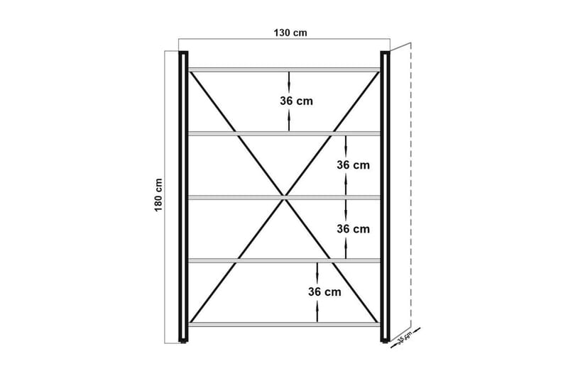 Sapphira Bokhylla - Trä/Svart - Förvaring - Hyllor - Bokhylla