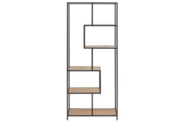 Seaford Hylla 77x35x185 cm Ek/Svart - Förvaring - Hyllor - Bokhylla
