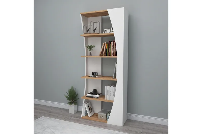 Selge Bokhylla 63,6 cm - Brun/Vit - Förvaring - Hyllor - Bokhylla