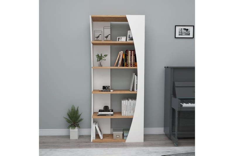 Selge Bokhylla 63,6 cm i Ek - Vit - Förvaring - Hyllor - Bokhylla