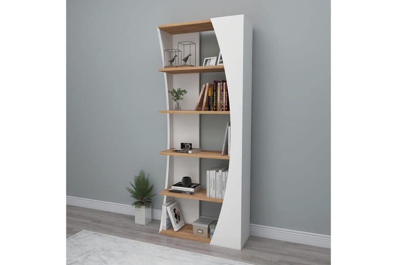 Selge Bokhylla 63,6 cm i Ek - Vit - Förvaring - Hyllor - Bokhylla