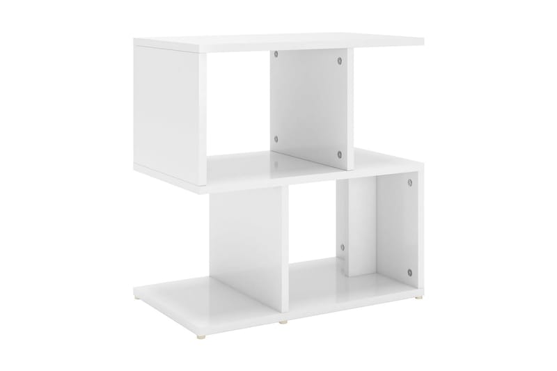 Sidoskåp Vit högglans 50x30x51,5 cm spånskiva - Vit högglans - Förvaring - Hyllor - Bokhylla