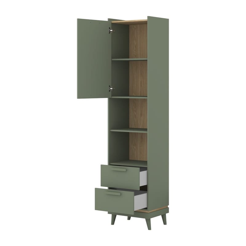 Bokhylla Skandinavisk 1 Dörr 2 Lådor - Förvaring - Hyllor - Bokhylla