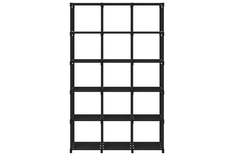 Stående hylla med 15 kuber 103x30x175,5 cm tyg - Svart - Förvaring - Hyllor - Bokhylla