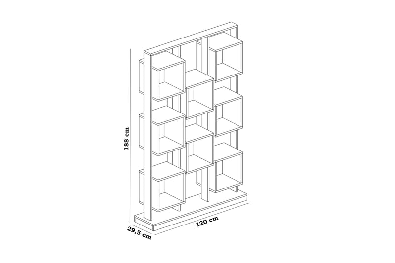 STANCE Bokhylla Vit/Svart - Vit/Svart - Förvaring - Hyllor - Bokhylla