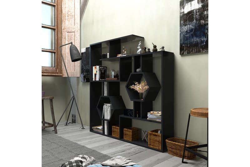 STENHESTRA Bokhylla 134 cm Svart - Förvaring - Hyllor - Bokhylla