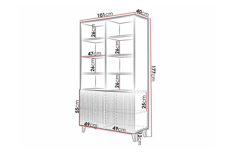 Strontian Bokhylla 101x40 cm Scandinavian Choice White - Förvaring - Hyllor - Bokhylla