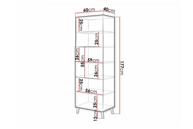 Strontian Bokhylla 60x40 cm Scandinavian Choice Black - Förvaring - Hyllor - Bokhylla