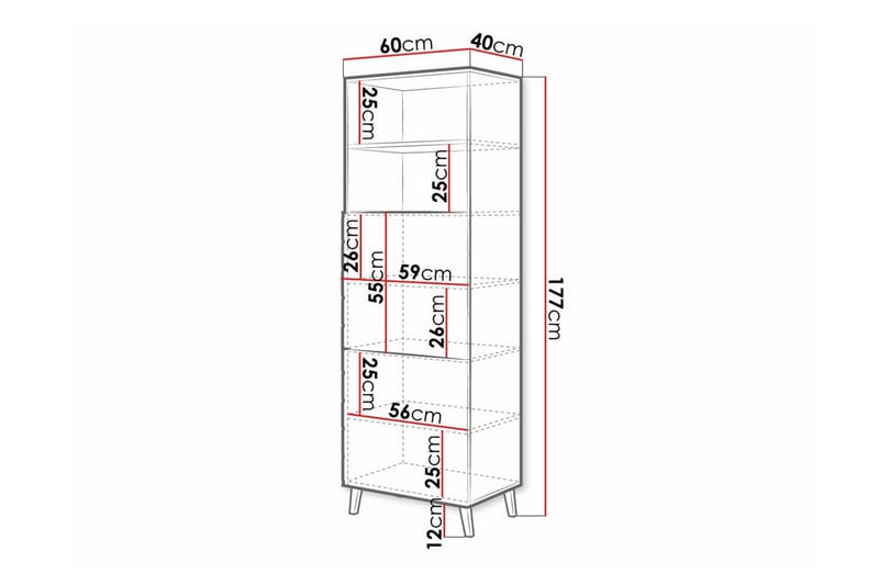 Strontian Bokhylla 60x40 cm Scandinavian Choice White - Förvaring - Hyllor - Bokhylla