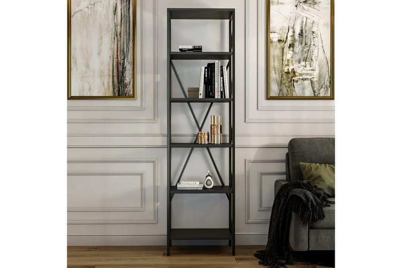 Bokhylla Suadiye Bokhylla 50 cm Antracit,Svart - Förvaring - Hyllor - Bokhylla
