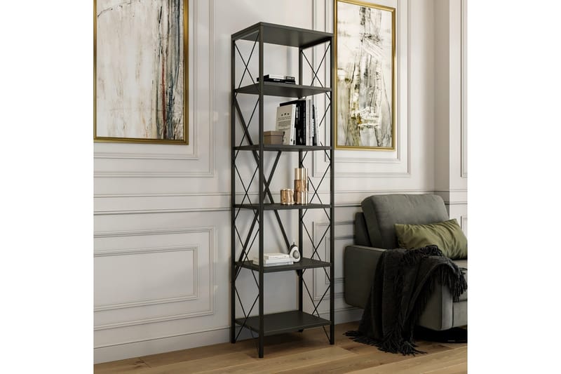 Bokhylla Suadiye Bokhylla 50 cm Antracit,Svart - Förvaring - Hyllor - Bokhylla