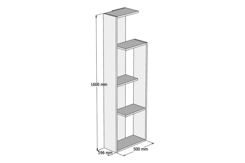 TALERYD Bokhylla 50 cm Vit - Bokhylla