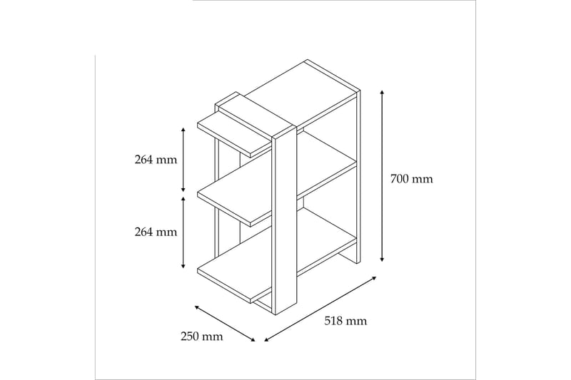 TALERYD Bokhylla 52 cm Brun/Vit - Förvaring - Hyllor - Bokhylla