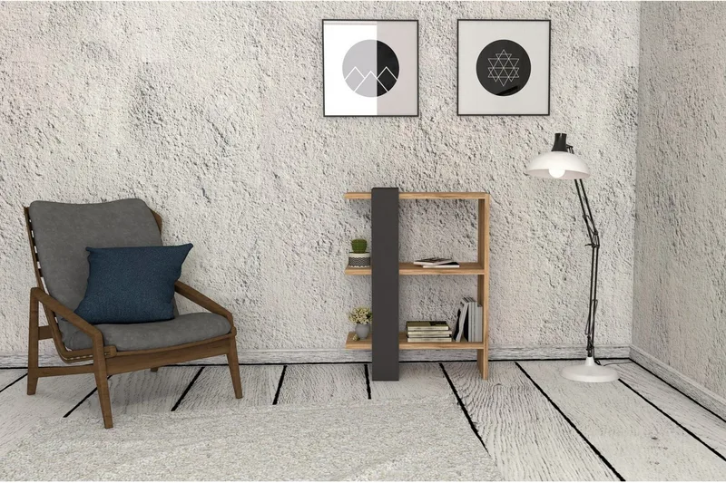 Terasa Bokhylla 52 cm - Valnöt|Grå - Förvaring - Hyllor - Bokhylla