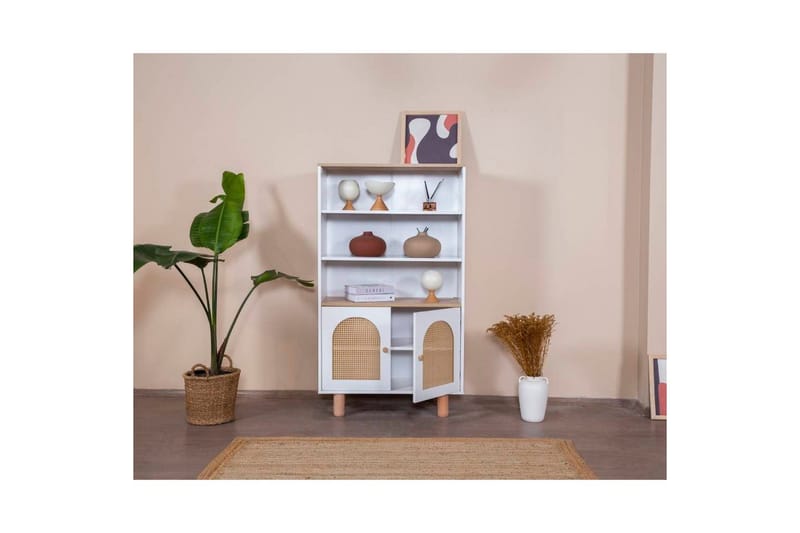 Bokhylla Terra Vit / Ek - Vit - Förvaring - Hyllor - Bokhylla