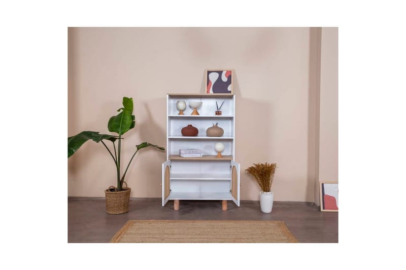 Bokhylla Terra Vit / Ek - Vit - Förvaring - Hyllor - Bokhylla