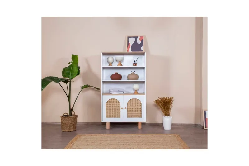 Bokhylla Terra Vit / Ek - Vit - Förvaring - Hyllor - Bokhylla