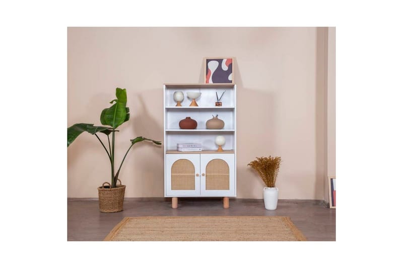 Bokhylla Terra Vit / Ek - Vit - Förvaring - Hyllor - Bokhylla