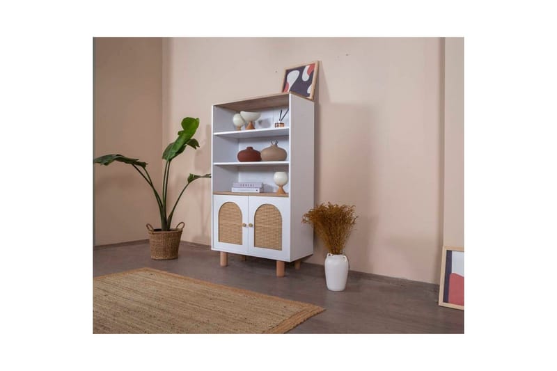 Bokhylla Terra Vit / Ek - Vit - Förvaring - Hyllor - Bokhylla