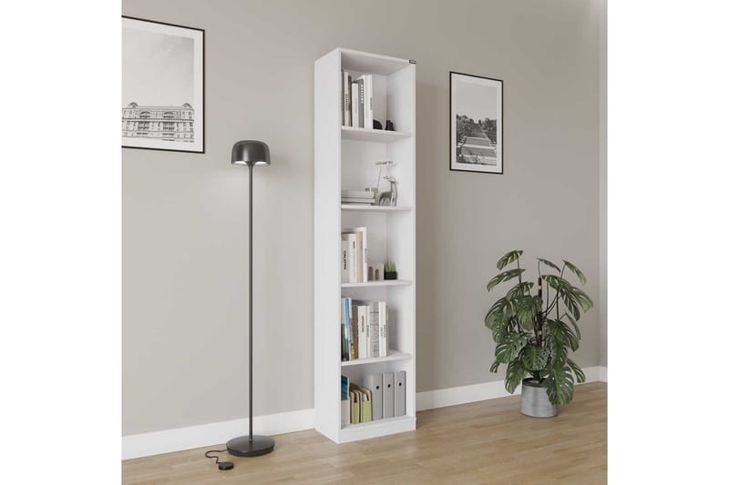 Bokhylla Ticoman Vit - Vit - Förvaring - Hyllor - Bokhylla