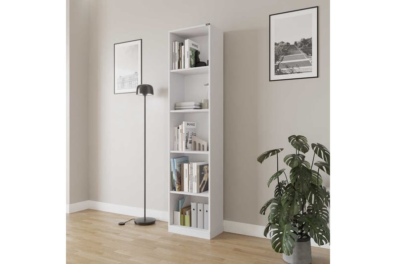 Bokhylla Ticoman Vit - Vit - Förvaring - Hyllor - Bokhylla