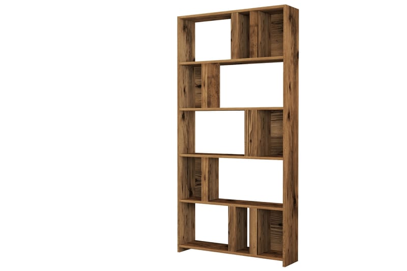 Timiza Bokhylla 90 cm med 5 Hyllor i Valnöt - Brun - Förvaring - Hyllor - Bokhylla