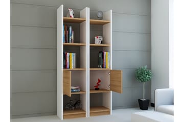 TONYA Bokhylla Vit/Teak