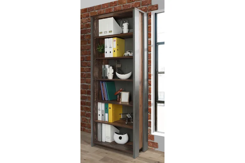 Torelles Bokhylla 42x87 cm - Brun/Grå - Förvaring - Hyllor - Bokhylla