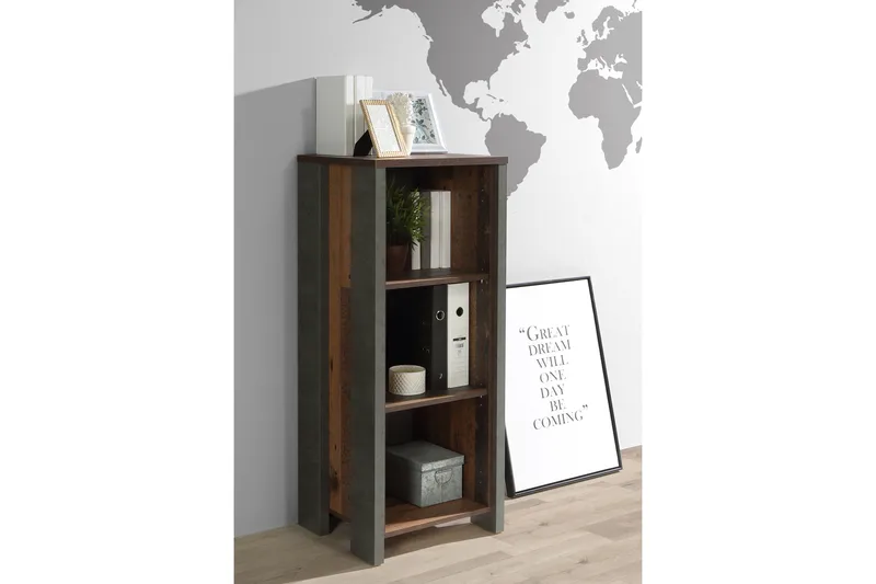 Torelles Bokhylla 47x115 cm - Mörkbrun - Förvaring - Hyllor - Bokhylla