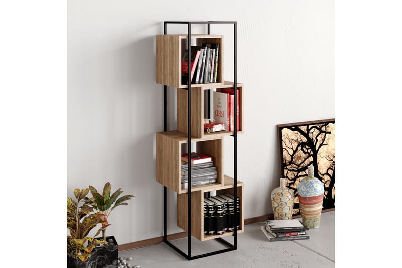 Tosches Bokhylla 52 cm - Valnöt|Svart - Förvaring - Hyllor - Bokhylla