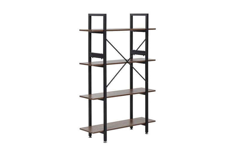TWYFORD Hylla 90x30 cm Mörkt Trä/Svart - Förvaring - Hyllor - Bokhylla