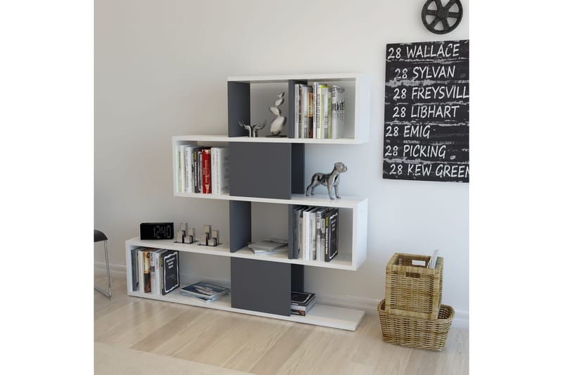 UKHAND Bokhylla 120x109 cm Vit - Förvaring - Hyllor - Bokhylla
