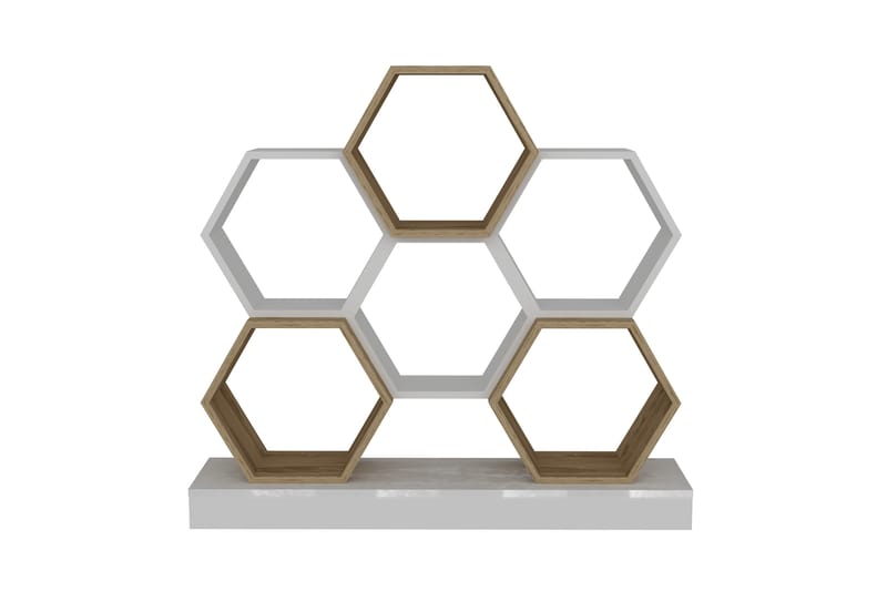 UKHAND Bokhylla 120x109 cm Vit - Förvaring - Hyllor - Bokhylla